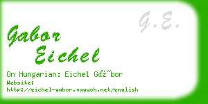 gabor eichel business card